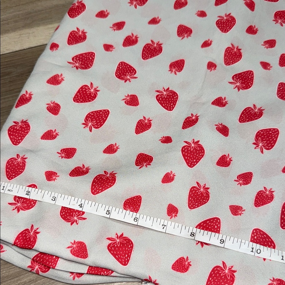 Red Strawberry Patterned Fabric